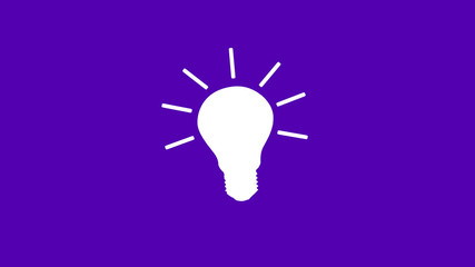 New purple background light bulb icon,bulb icon,white bulb icon