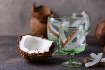 Natural healthy fresh coconut water