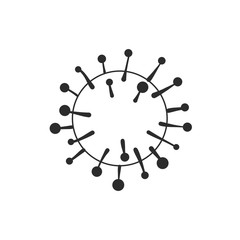 Virus and bacteria hand drawn icon. Simple black doodle в vector illustration. Isolated on white фоне.