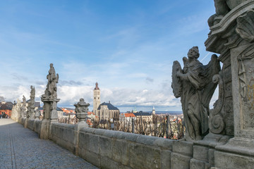 Sculptures on the way to St Barbara Cathedral