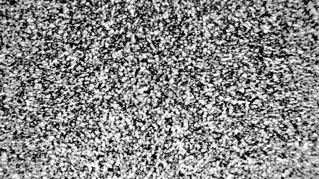 Analog vintage TV grainy noise black and white