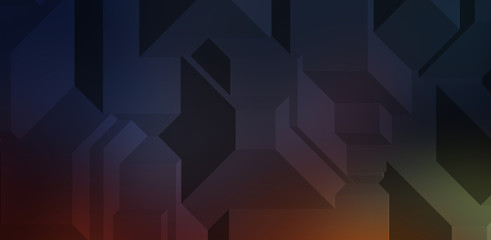 Polygonal background. Colorful wallpaper with geometric design. Digital 3d illustration.