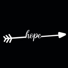 word hope starts and ends with arrow