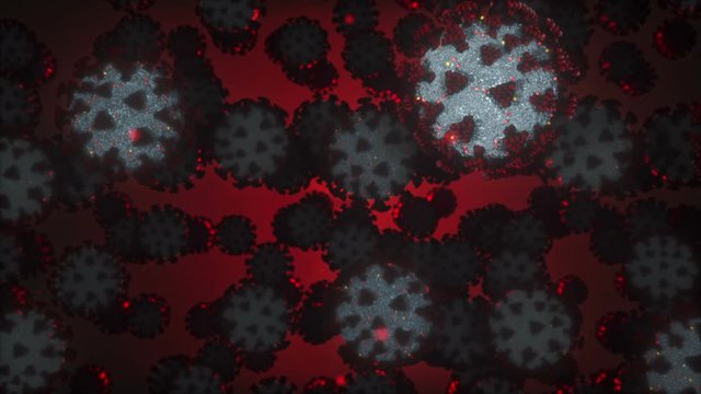 Realistic 3D animation of the Coronavirus 2019-nCoV Wuhan. COVID-19