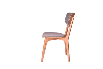 Wooden chair, stool, armchair, and luxury chair isolated on white background.