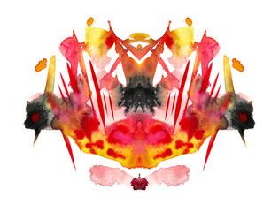 Psychology test. Symmetrical art for psychologists