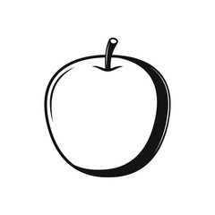 Apple line icon on white back. Concept.