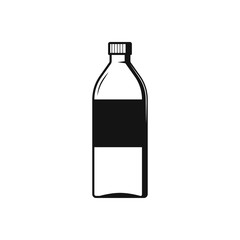 Bottle of water Icon on white. Food concept.