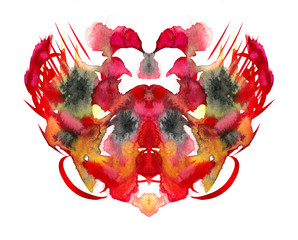 Psychology test. Symmetrical art for psychologists