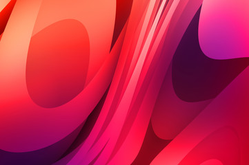 Abstract background with colorful gradient. Vibrant graphic wallpaper with stripes design. Fluid 2D illustration of modern movement.
