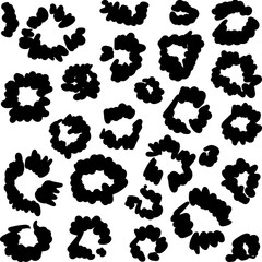 Animal background. Leopard or Cheetah or Jaguar. Mammals Fur. Print skin. Predator Camouflage. Printable Vector illustration.