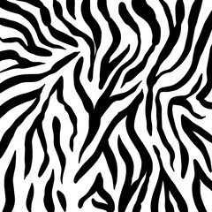 Naklejka na ściany i meble Animal background. Zebra texture. Mammals Fur. Print skin. Predator Camouflage. Printable Vector illustration.