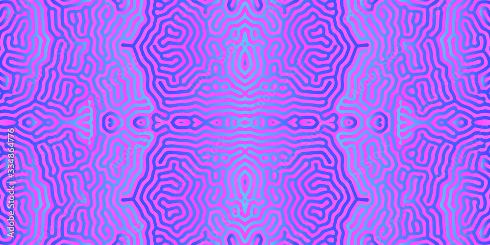 Poster reaction-diffusion vector pattern, psychedelic surreal biological shapes.