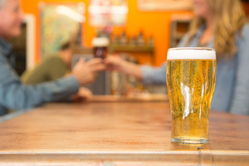 Ordering a Beer at the Bar - Glass of Beer
