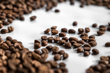 coffee beans on white background