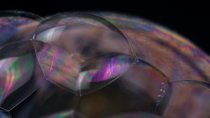 Soap Bubbles Macro shoot. Clean soft elegant bright photo background. Close-up Soap bubbles colors....