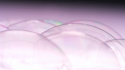 Soap Bubbles Macro shoot. Clean soft elegant bright photo background. Close-up Soap bubbles colors....