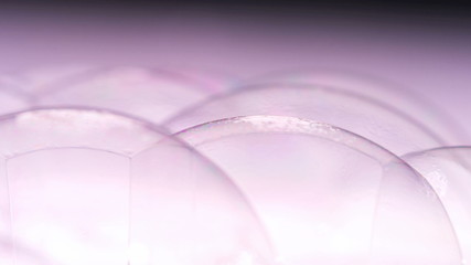 Soap Bubbles Macro shoot. Clean soft elegant bright photo background. Close-up Soap bubbles colors....