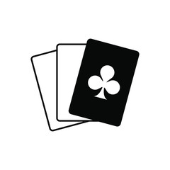 poker icon logo design template