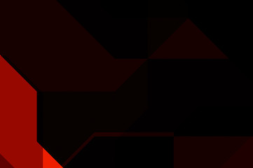 Layers of colorful and vibrant geometrical shapes. Digital illustration of a tech layout. Futuristic design template.