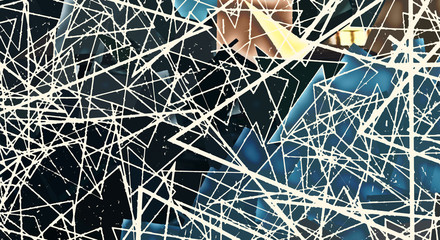 Modern art. Colorful contemporary artwork. Color strokes of paint. Brushstrokes on abstract background. Brush painting.