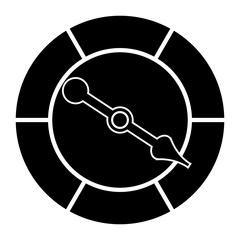 retro board game spinner in black and white