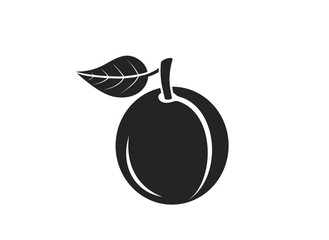 plum icon. food ingredient image. fruit and organic food design element