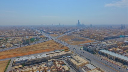 Fototapeta premium City riyadh drone Saudi Arabia tower aerial