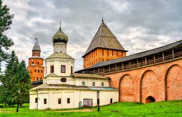 Fototapeta na wymiar Intercession of the Theotokos Church at Novgorod Detinets in Great Novgorod, Russia