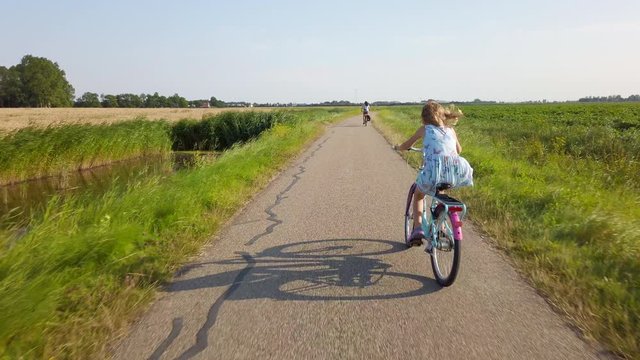 Cycling girl, Netherlands