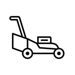 Lawnmower icon vector line style