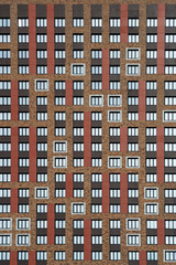 Fototapeta na wymiar Full-screen texture of the facade of a high-rise residential building in Moscow
