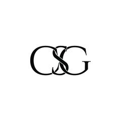csg letter original monogram logo design