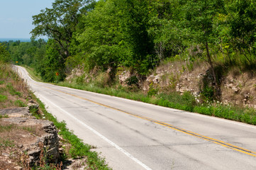 Niagara Escarpment along Highway W, Ledgeview, WI.