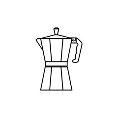 Moka Pot line icon. Coffee maker Vector illustration
