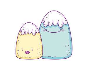 Kawaii monsters cartoons vector design