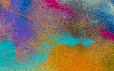 Abstract art spay on the wall.