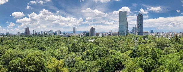 Foto op Plexiglas Mexico City skyline from Chapultepec Castle © Gabriel O.