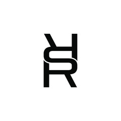 rr letter original monogram logo design