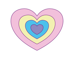 Isolated striped heart icon vector design