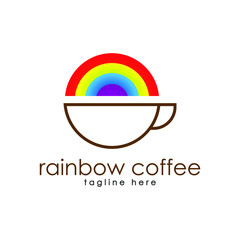 rainbow coffee logo 