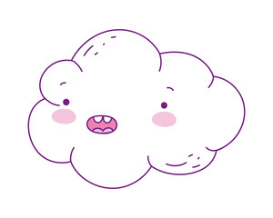 Kawaii cloud cartoon vector design