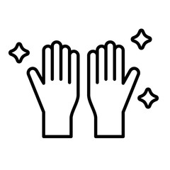 清潔な手のイラストアイコン