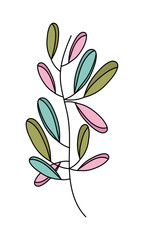 Isolated botanical leaves vector design