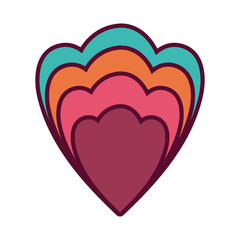 Isolated mandala leaf drop feather vector design