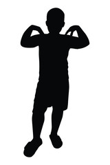 Child play at playground silhouette vector