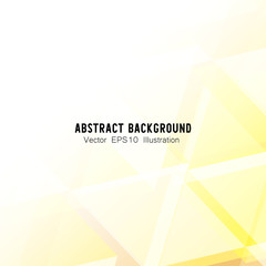 Abstract geometric or isometric white and yellow polygon or low poly vector technology concept background. EPS10 illustration style.
