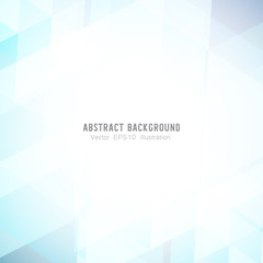 Abstract geometric or isometric white and blue polygon or low poly vector technology business concept background. EPS10 illustration style.