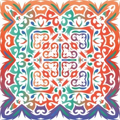 Antique ornate tiles talavera mexico.