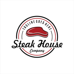 steak house logo inspiration. vector illustration concept, vintage design. vector illustration concept.